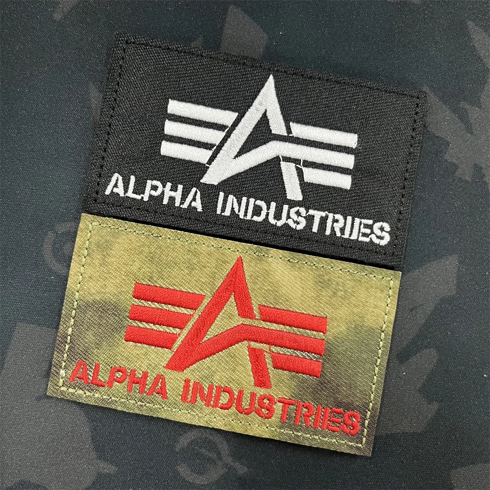 

ALPHA INIDUSTRIES Embroidered Hook and Loop Patches Tactical Morale Badge Military Armband Backpack Decoration Sticker