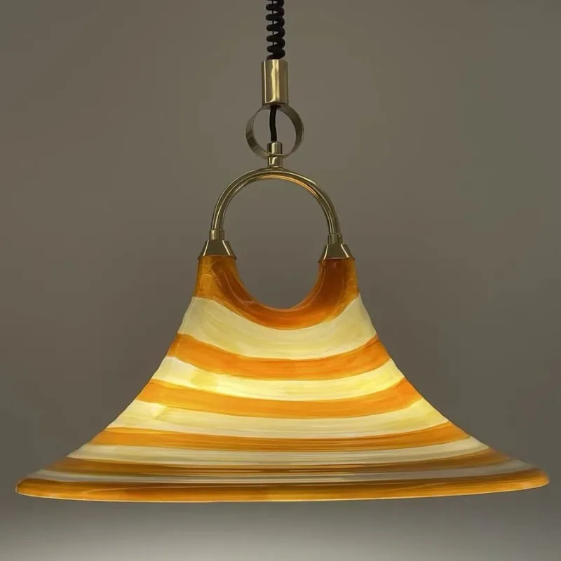 Telescoping Horn Chandelier Creative Minimalist Ceiling Lamp Restaurant Bedroom Study Pendant Light Tricolor Home Lighting Lamps