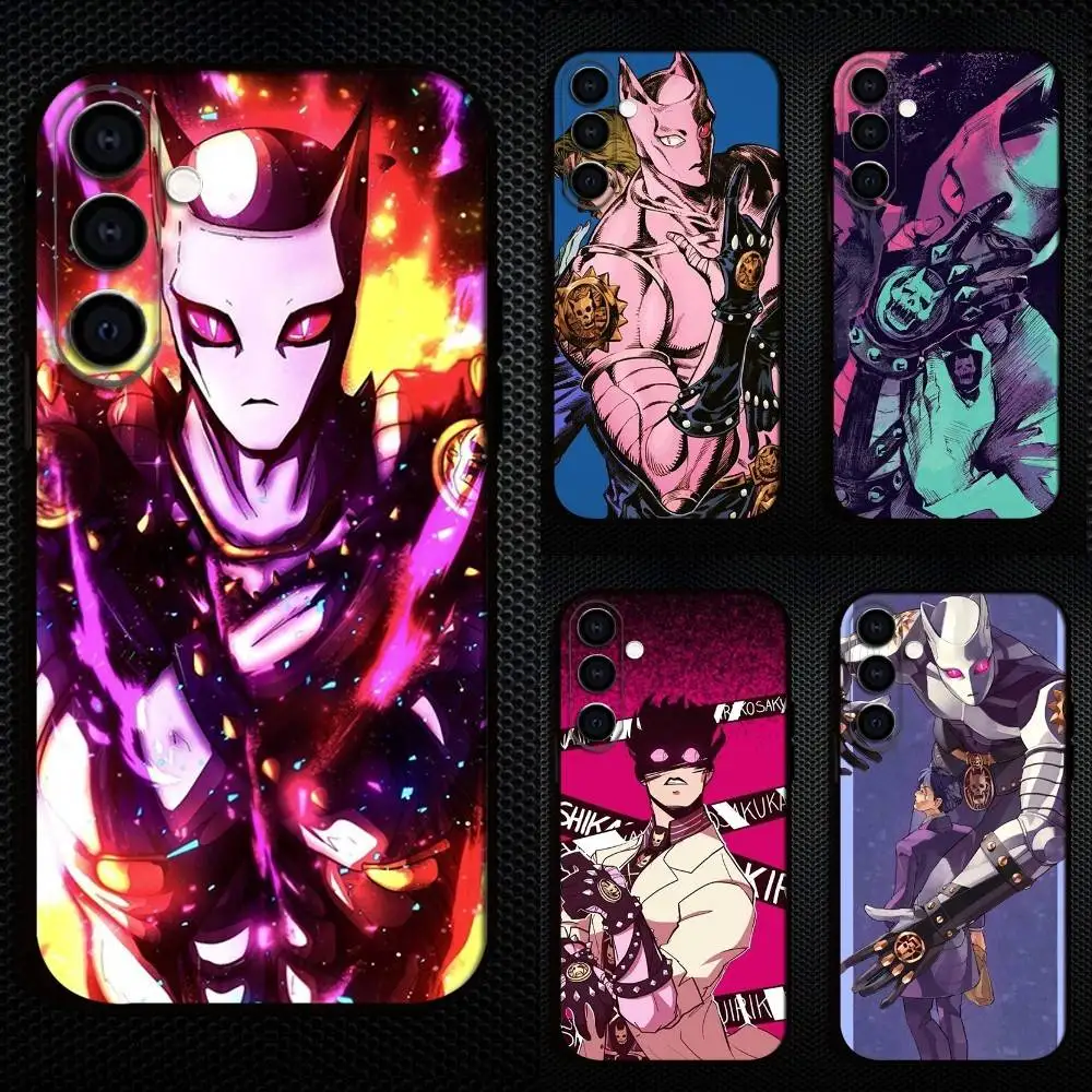 

J-JoJe Adventure Killer Queen Phone Case For Samsung Galaxy A73,A72,A71,A70,A53,A52,A51,Others Soft Black Cover