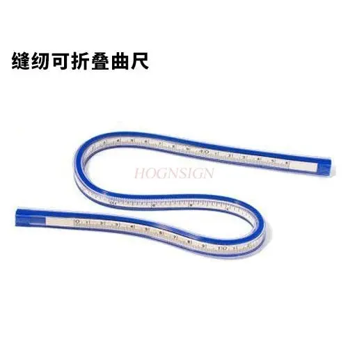 1 stks Naaien Opvouwbare Gebogen Liniaal