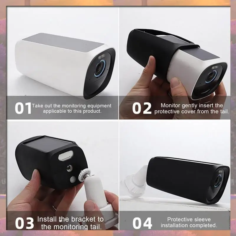 حافظة من السيليكون الأعلى مبيعًا، حافظة واقية لكاميرا المراقبة سهلة التركيب متوافقة مع Eufy Security Eufycam S330