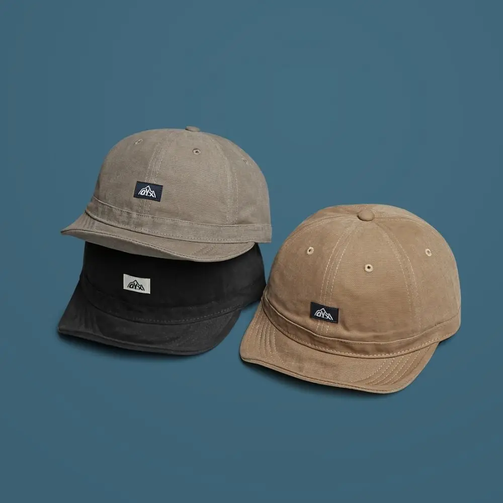 

Fashion Japanese Short Brim Baseball Cap Quick-Drying Cotton Casual Peaked Cap Soild Color Soft Top Men Baseball Cap Streetwear