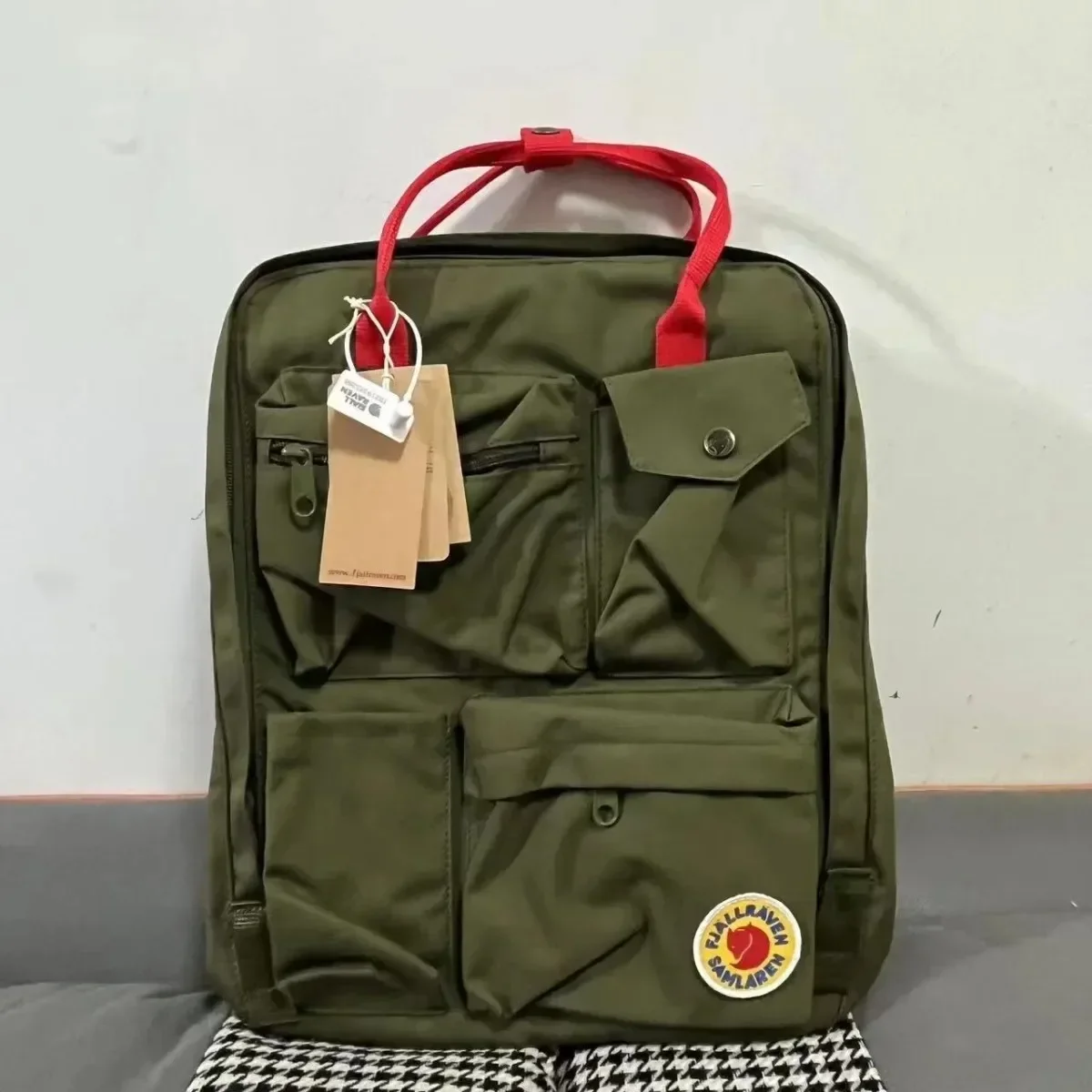 Fjallraven Arctic Fox Kanken No2 حقيبة ظهر سوداء حقيبة كمبيوتر G-1000 حقيبة سفر كاجوال للاستخدام الخارجي #4