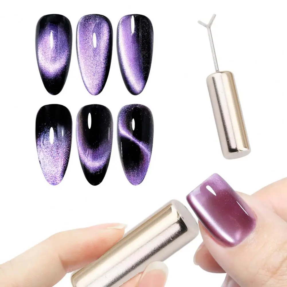 Heart Magnet Set Nail Art Tool with Y-Shaped Guide Magnetic Rods Cat Eyes Effect Professional Nail Art Magnetic Stick Kit