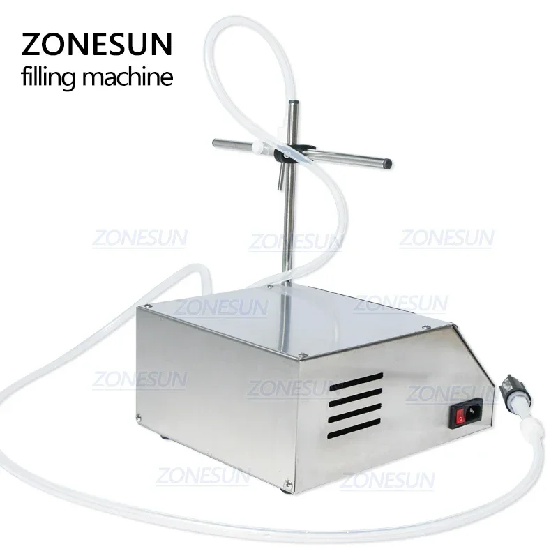 ZONESUN Peristaltic Pump Bottle Water Filler Semi-automatic Liquid Vial Filling Machine for Juice Beverage Oil Perfume