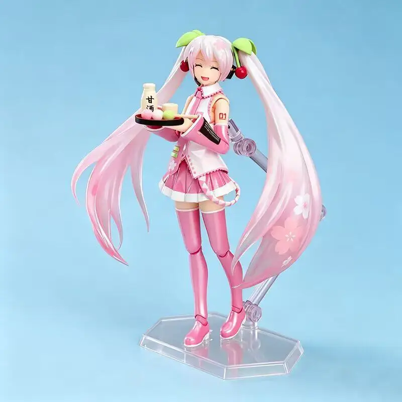 アニメさくら初音ミク-ex-061-フィグマアクションフィギュア関節式模型玩具キットコレクタブルデスクトップ装飾装飾サプライズギフト