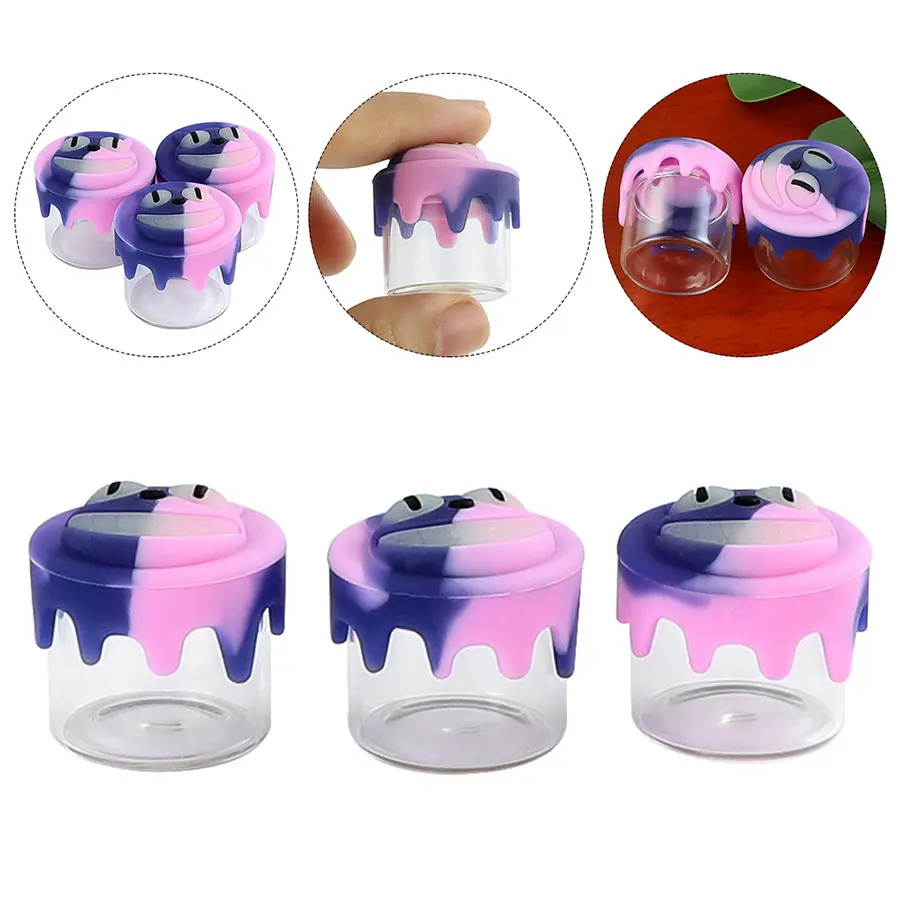 

Owl Glass Container, Refillable Handicrafts, Candy Storage Jar, Empty Makeup Cosmetic Jar, Balm Nail Eyeshadow, 2Pcs, 6ml