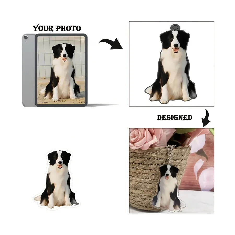 DIY Customized Acrylic Keychain Allow Photo & Text Upload Double Side Clear Printing Key Ring Ornament Unique Keepsake Gift For