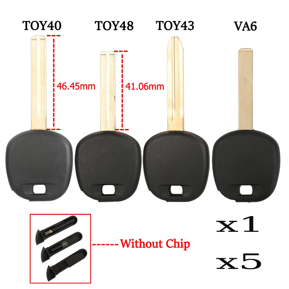 

Корпус ключа-брелока Jingyuqin X1 X5 для Toyota Rav4 Prado Corolla Camry Reiz Highlander VA6 TOY43 TOY48 VA2 с транспондером