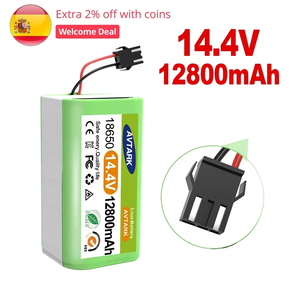 

NEW 14.4V 12800mAh Li-ion Battery for Conga Excellence 950 990 1090 1790 1990 Deebot N79S N79 DN622 Eufy Robovac 11S 12 X500