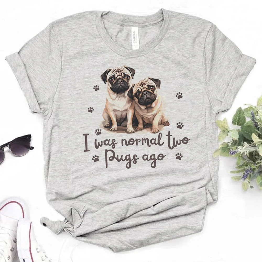 Pug top women harajuku t shirt girl manga y2k graphic clothes