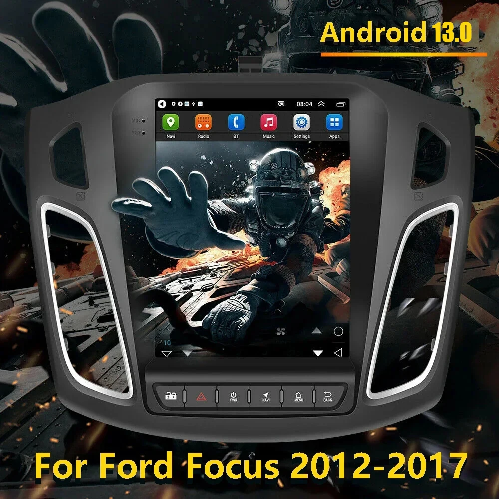 For 2012-2017 Ford Focus GPS Navi Android 13 Car Stereo Radio Touch Screen Vertical Tesla style MP5 Multimedia video player