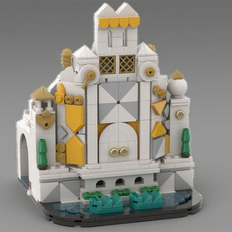 498pcs MOC It S A Small World Microscale Clocktower Animated Studio Model Building Blocks Construction Toys Christmas Gifts Art
