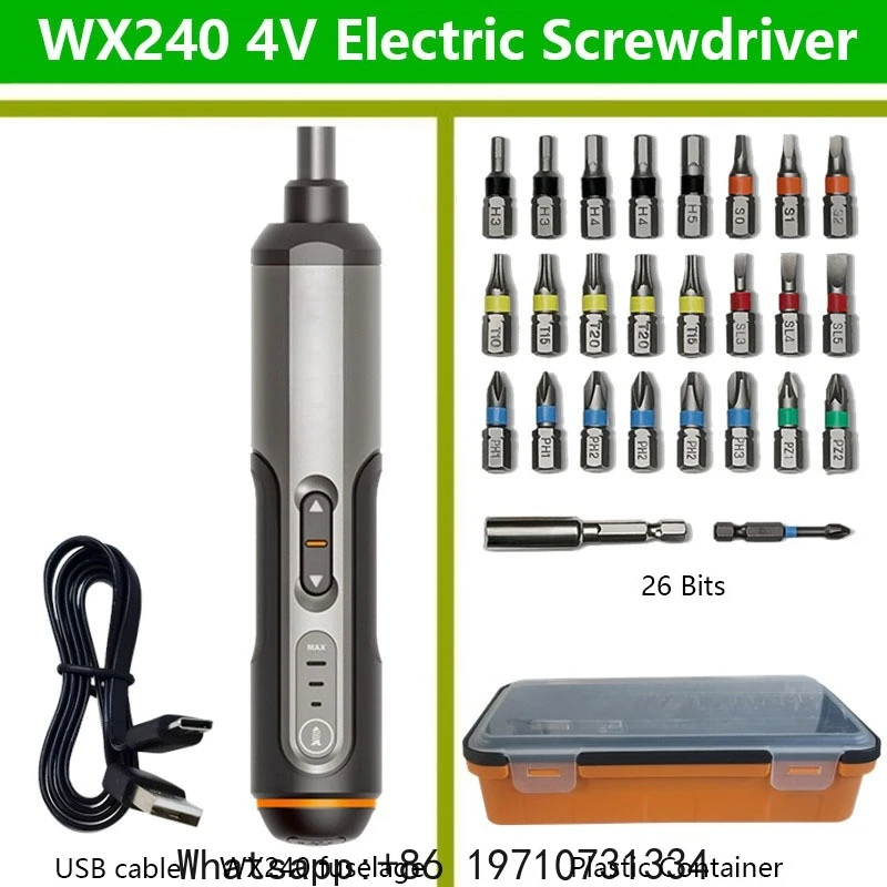 WX240 Cordless Electric Screwdriver with Bit Set Household Rechargeable Screw Driver WX242 Wireless Drill Driver Power Tool