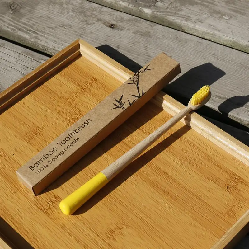 Adult Bamboo Toothbrushes Soft Bristles Wooden Handle Teeth Whitening Oral Care Manual Toothbrush Oral Hygiene Cleaning