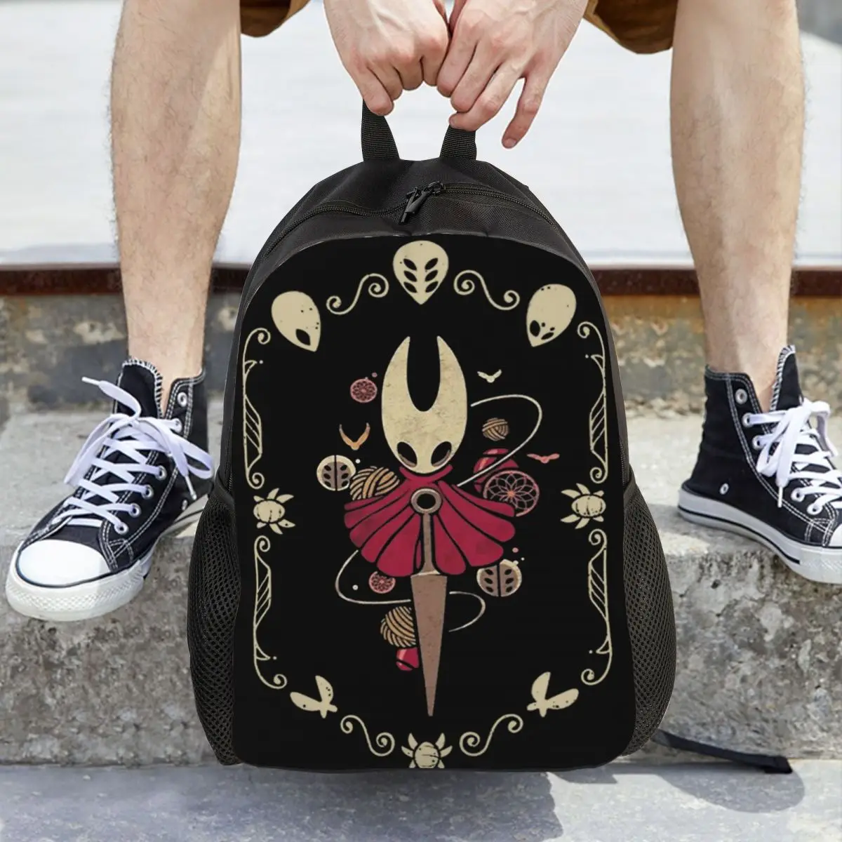 Hollow Knight Silksong Hornet Casual Backpack Sports Student Work Daypack for Men Women Laptop Canvas Bags