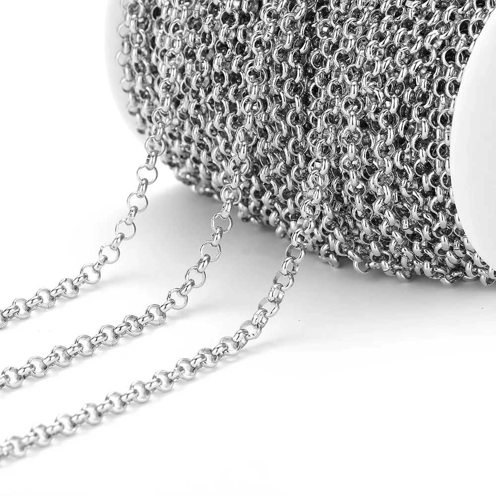 Aço inoxidável BL Chains, O Bulk Link Chain, DIY Colar de Pingente, Descobertas De Jóias, Pulseiras Fazendo Acessórios, Suprimentos, 2 m