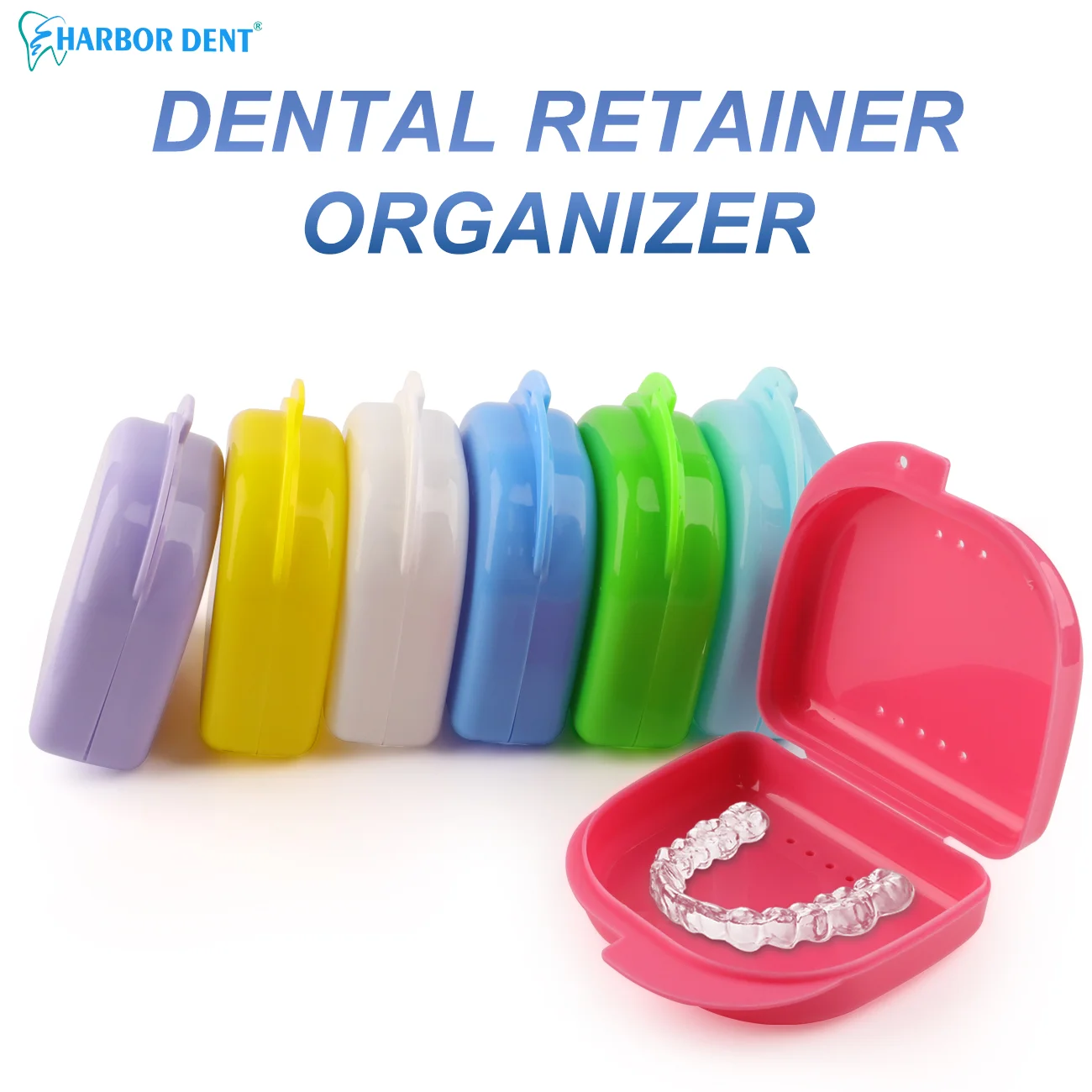 

Красочная коробка для чистки зубных протезов, пластиковая защита, фиксатор, чехол с вентиляционными отверстиями, контейнер для прибора для вставных зубов, уход за полостью рта