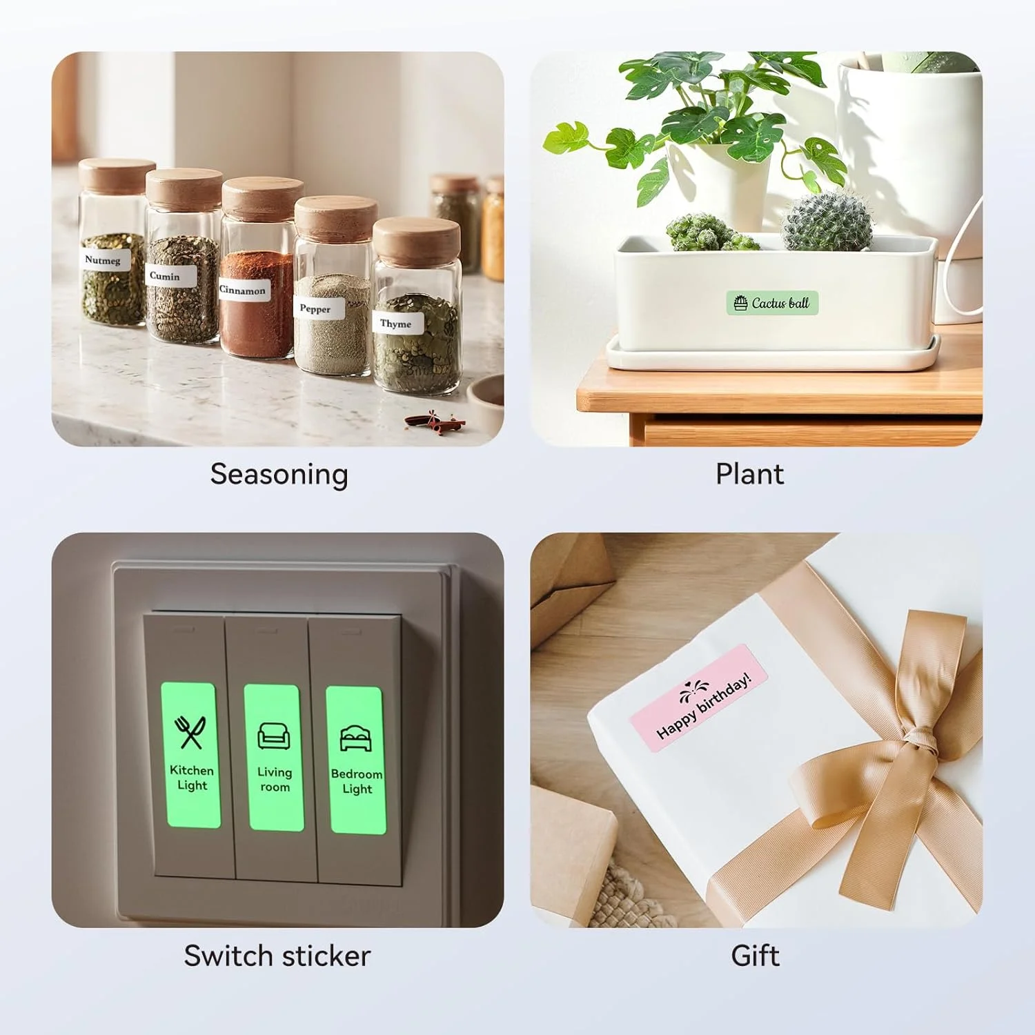 Label Paper Self-Adhesive For Niimbot D110 D11 D11H D101 Mini Portable Printer Various Styles Cartoon Color Sticker Storage Bag