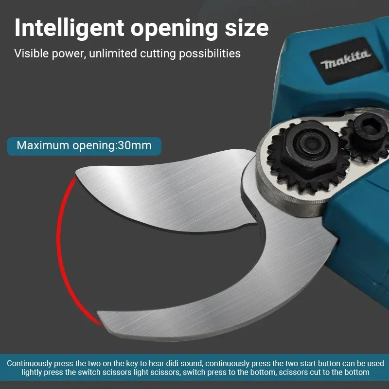 Makita Brushless Electric Scissors 18V Cordless Pruning Shears Multifunctional Fruit Tree Branche Cutter Garden Tool New