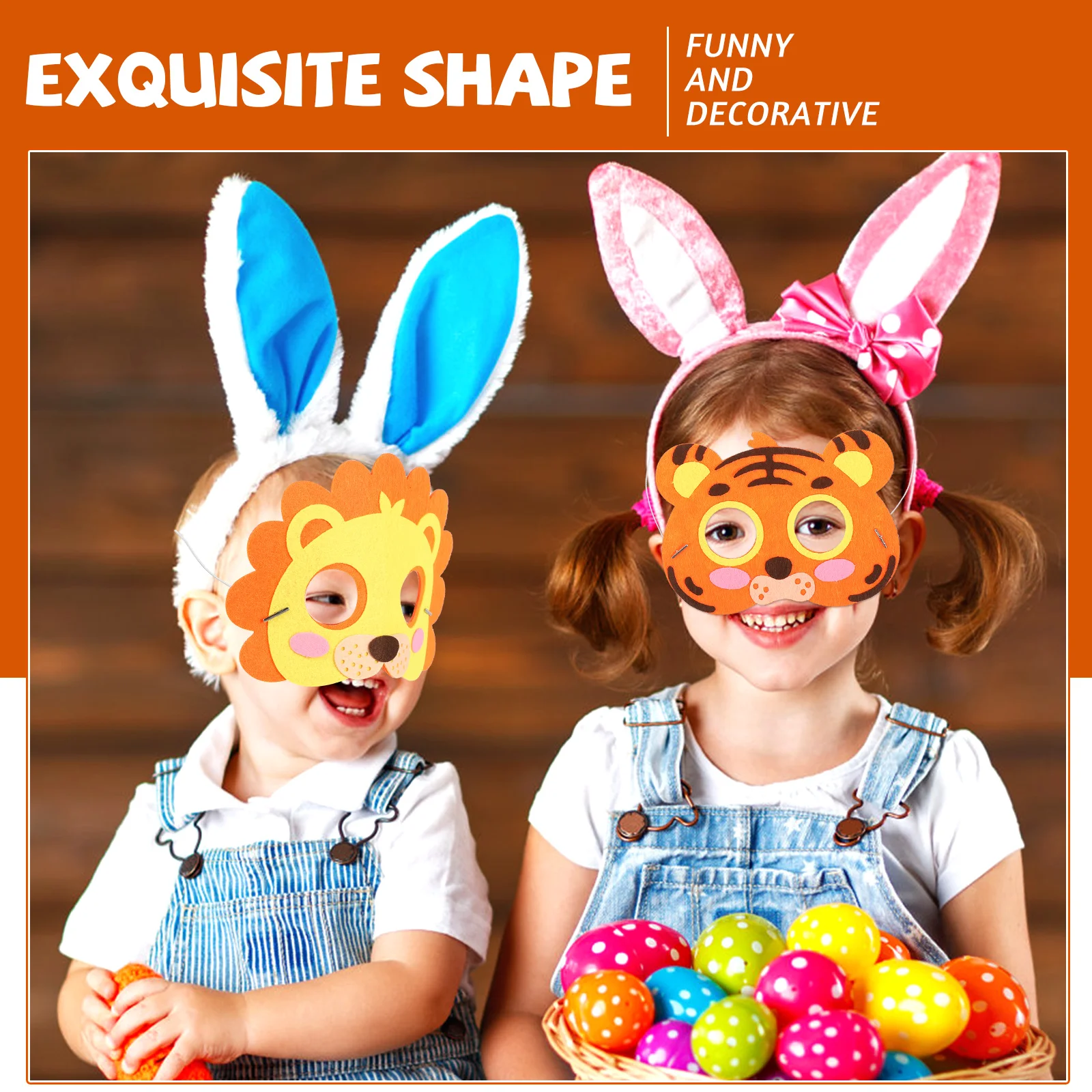 

4Pcs Playful Animal Mask Kids Cosplay Halloween Party Fun Face Decoration
