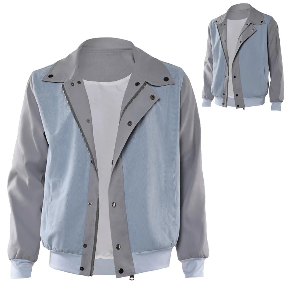 Mike Wheeler Cosplay TV Stranger Costume Stylish Two-Tone Jacket Coat Outerwear Durable Casual Daily Wear Halloween Disguise