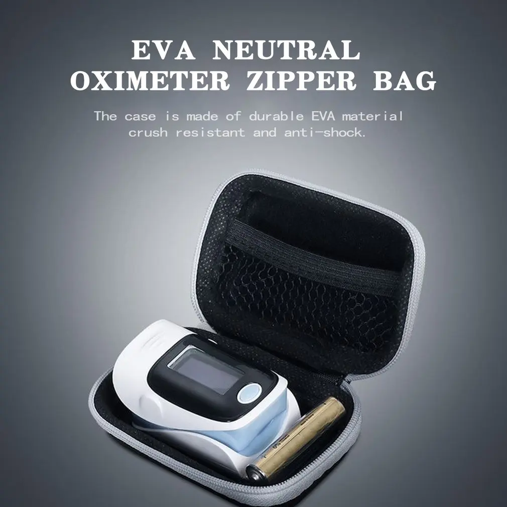 EVA Neutral Oximeter Zipper Bag Storage Bag Oximeter Storage Box Oximeter Cover Kit Bag Protection Carry Pouch Bag