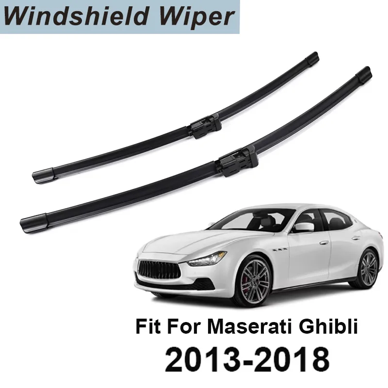 2PCs Wiper Blades For Maserati Ghibli Front Windshield Push Button M157 2013 2014 2015 2016 2017 2018