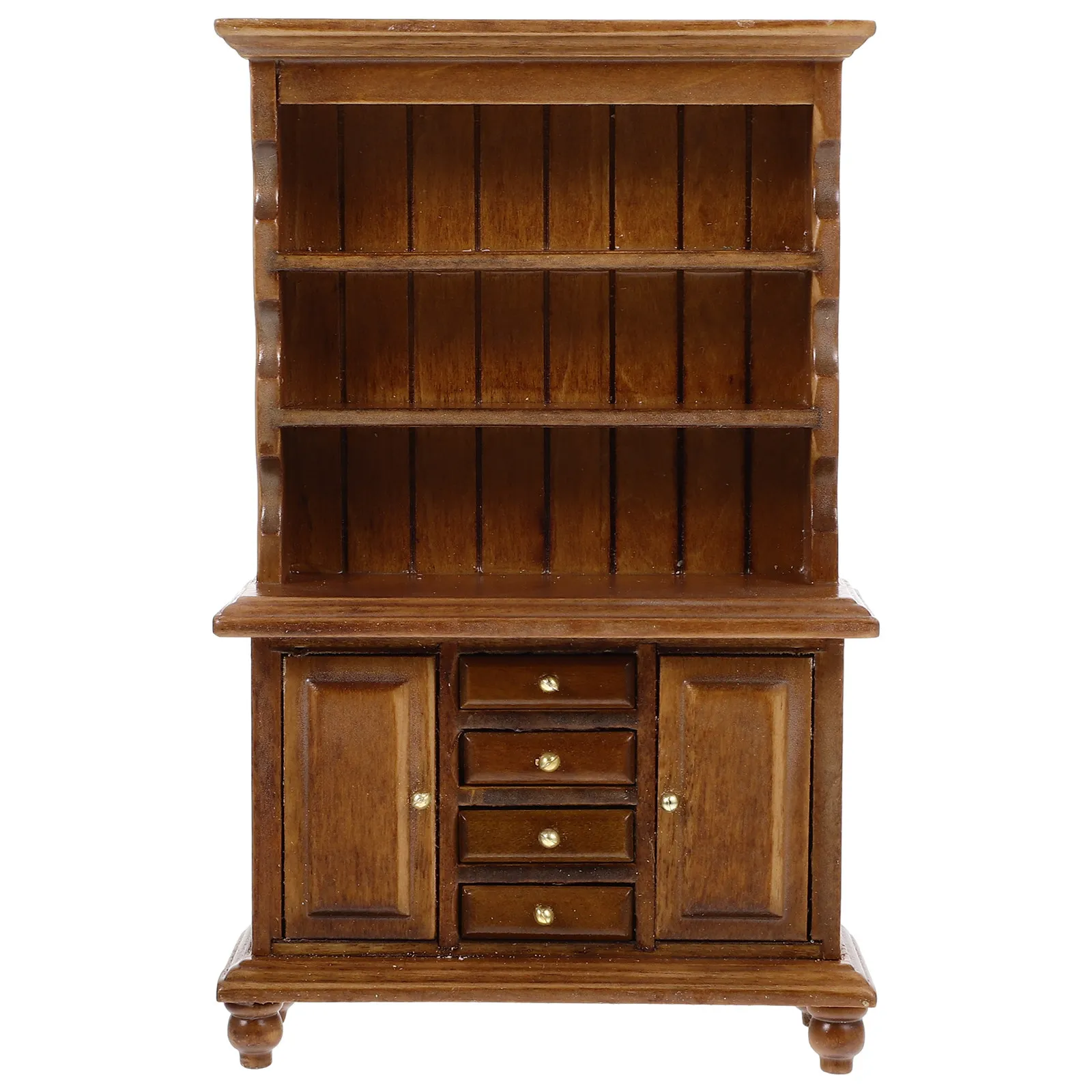 

Miniature Bookshelf 1:12 Scale Wooden Miniature Furniture Mini House Furnishing Cabinet Small Furniture Accessories