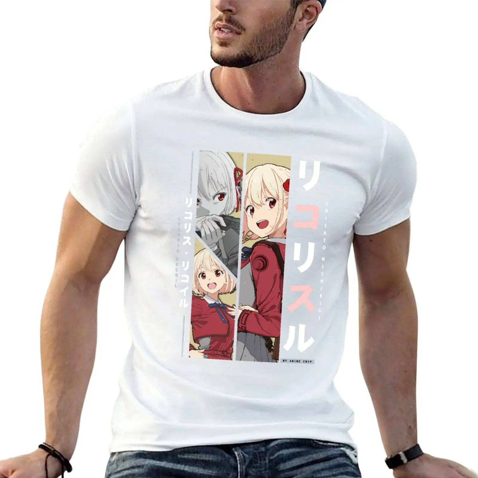 

Lycoris Recoil T-Shirt anime t shirts oversize t shirts designer t shirt men 100% cotton luxury brand T-shirt