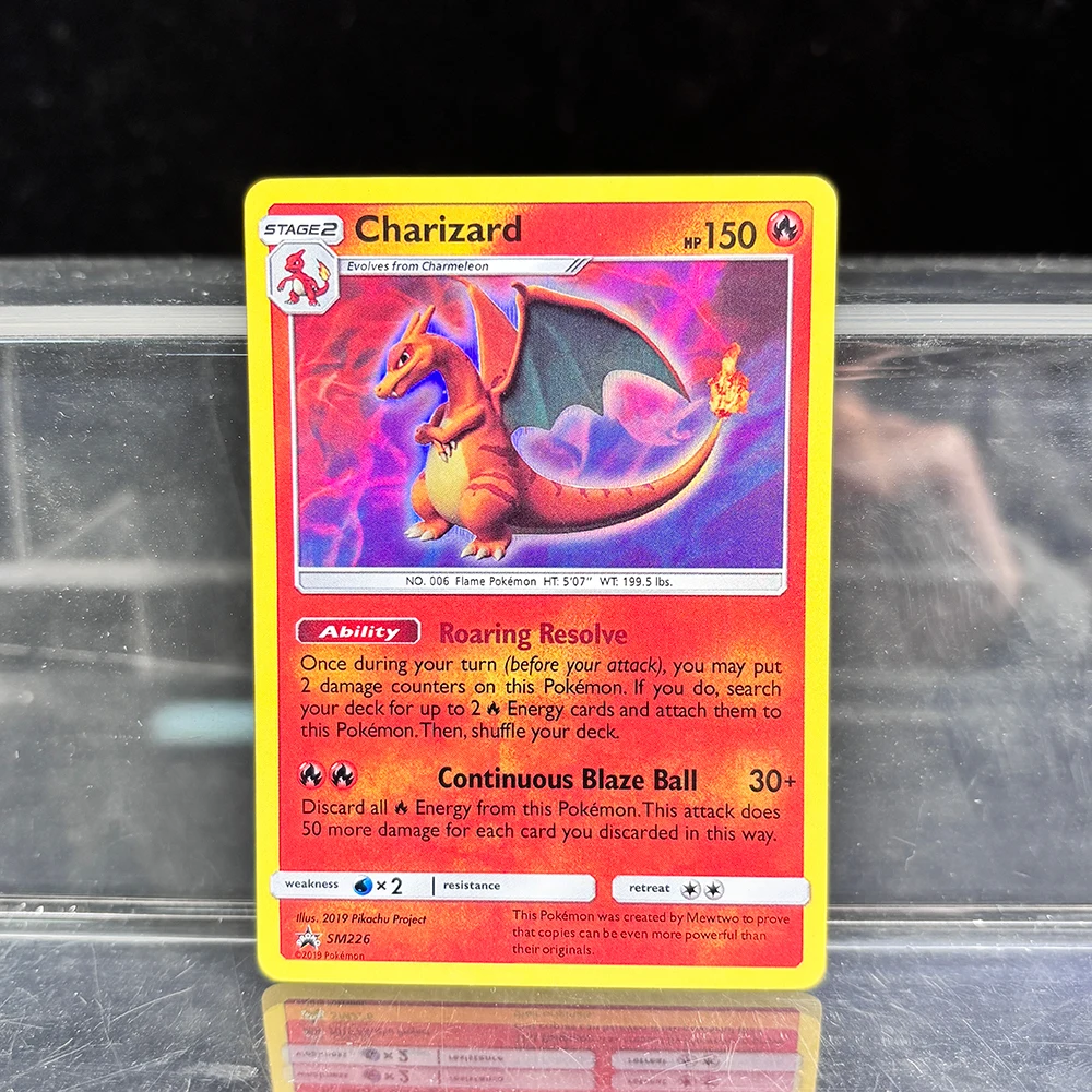 Голографические одиночные карты PKM Charizard GX Blastoise PTCG, коллекция прокси-карт, боевые карты, игрушки, подарки