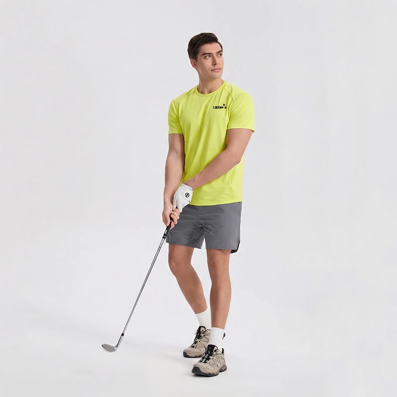 LUCEN 2026 Summer New Style Men's High-Quality Breathable Outdoor Sports Quick-Dry T-Shirt Casual Fitness Short Sleeve Tees Tops