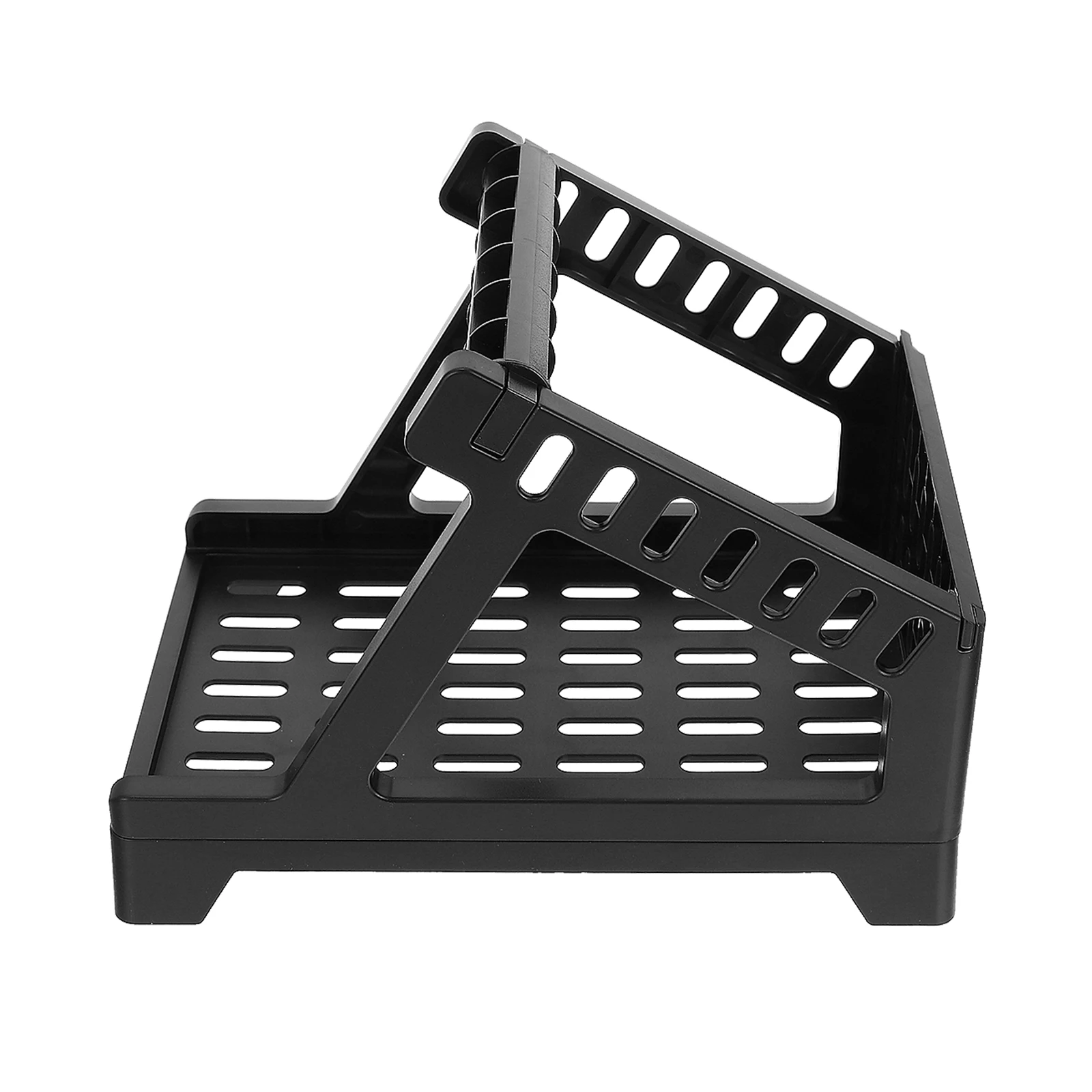 

Dual Use Holder for Thermal Printer Barcode Machine Multifunctional Black Plastic Easy Assembly Compatible with Roll for Desktop
