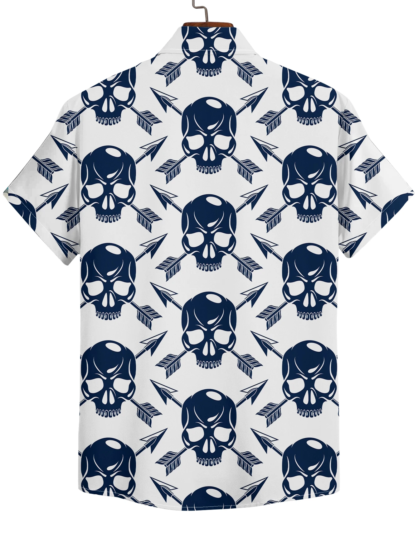 Skull Hawaiian Shirts Beach Summer Men\'s Shirt Tropic Horror 3D Print Shirts Women Fashion Blouse Short Sleeve Vocation Tops