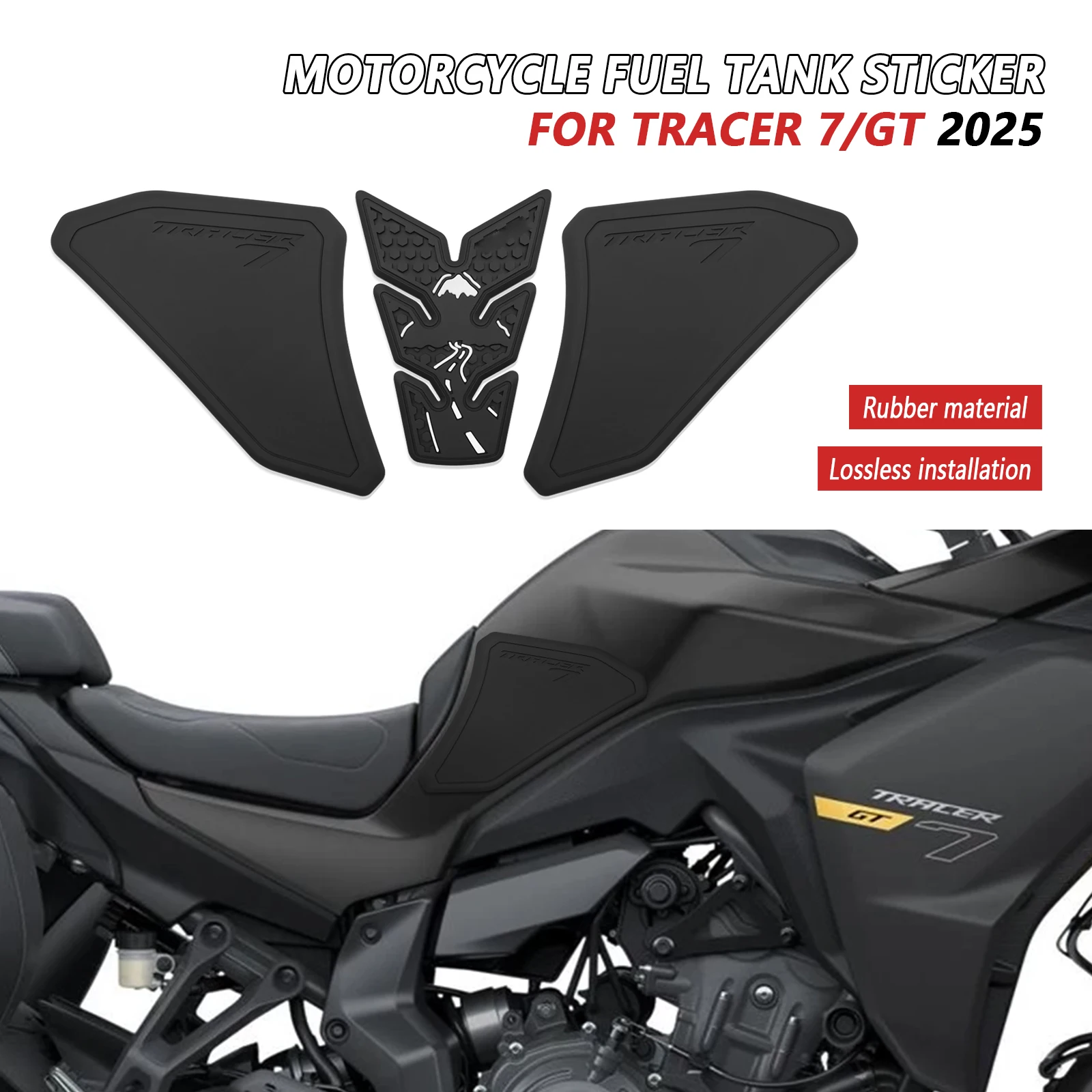 

Motorcycles Accessories Non-slip Side Fuel Tank Stickers Tank pad rubber protective pad For YAMAHA TRACER 7/GT Tracer7 GT 2025