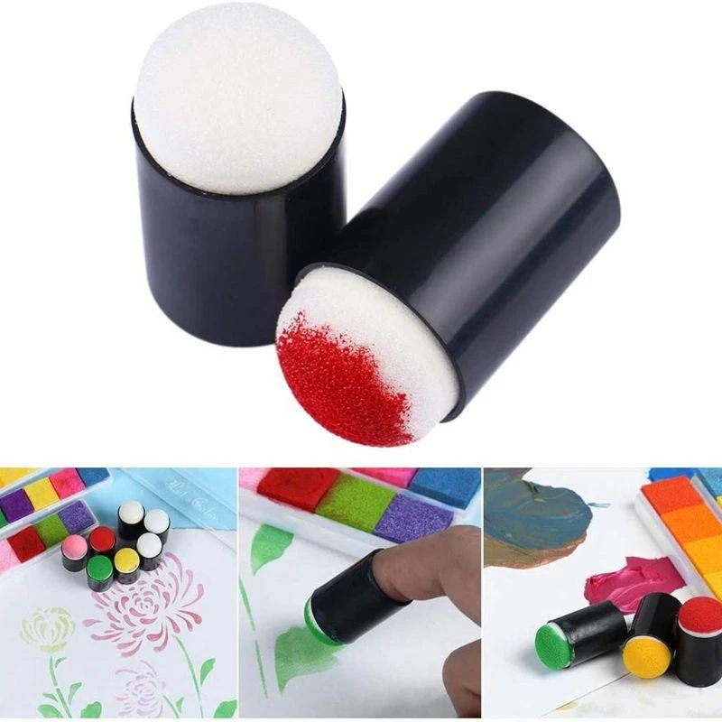 

E8BA 40X Finger Sponge Daubers Finger Painting Sponge for Arts Craft Painting Projct