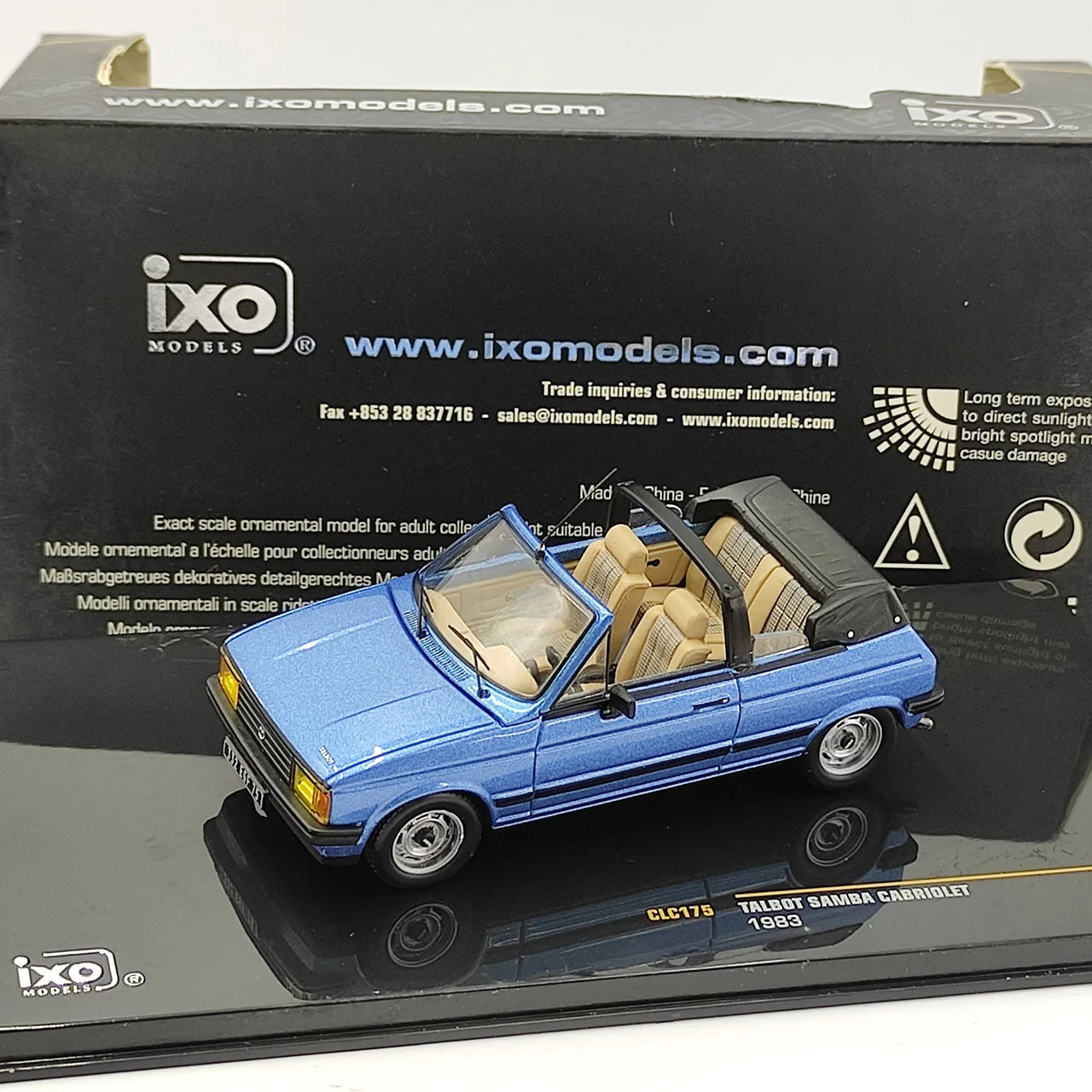 عيب دييكاست IXO 1:43 مقياس TALBOT SAMBA CABRIOLET 1983 سبيكة سيارة نموذج تحصيل لعبة هدية تذكارية عرض حلية