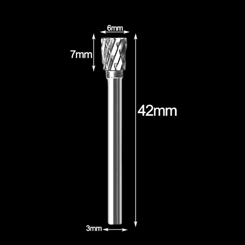 炭化タングステンカーバイドバーのセット,10個,金属および木材の彫刻と研磨のための回転ビット