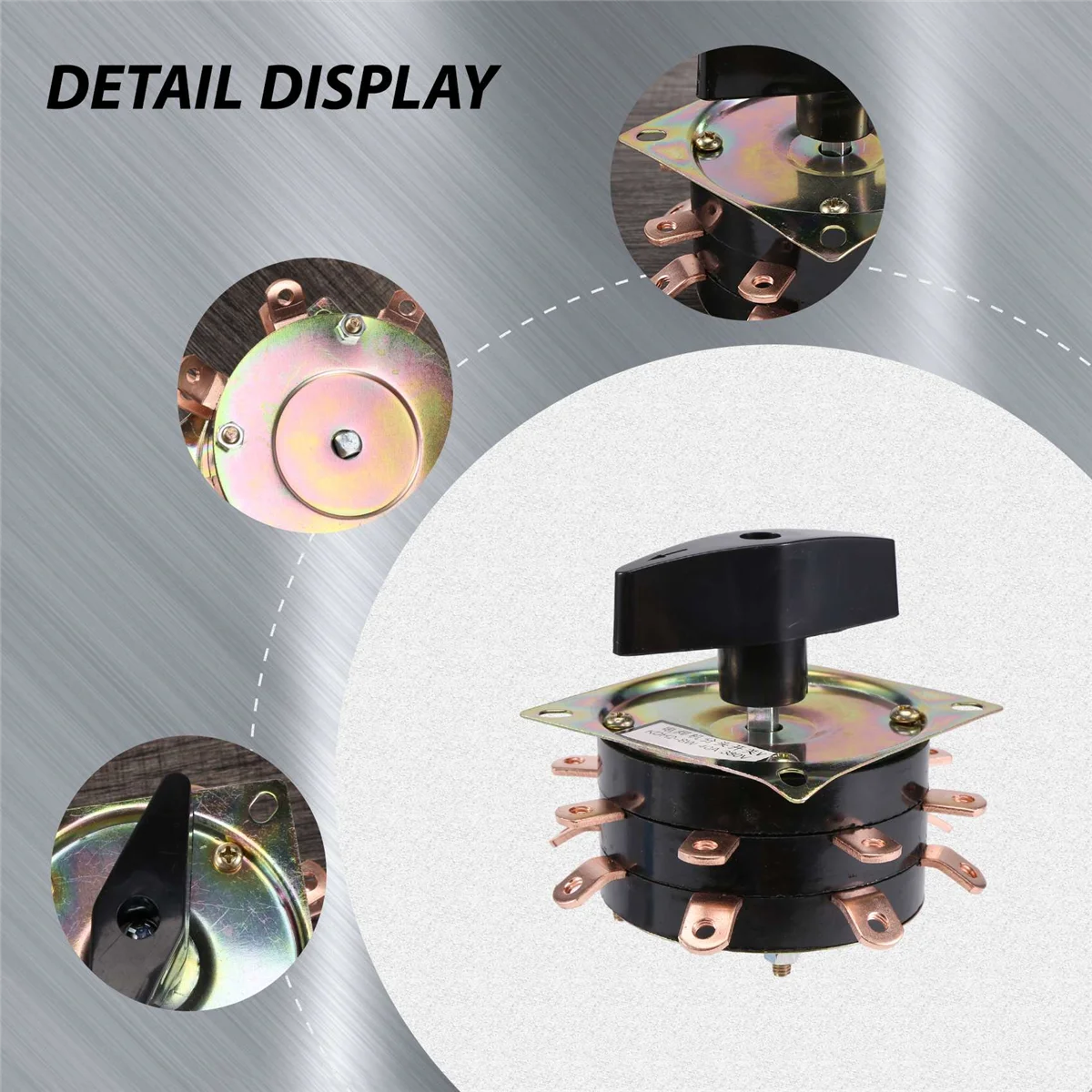 回転式溶接機スイッチ,銅針,銀メッキ,2相,KDH-40, 2-8コンタクタ,8ビット,16ピン,40a