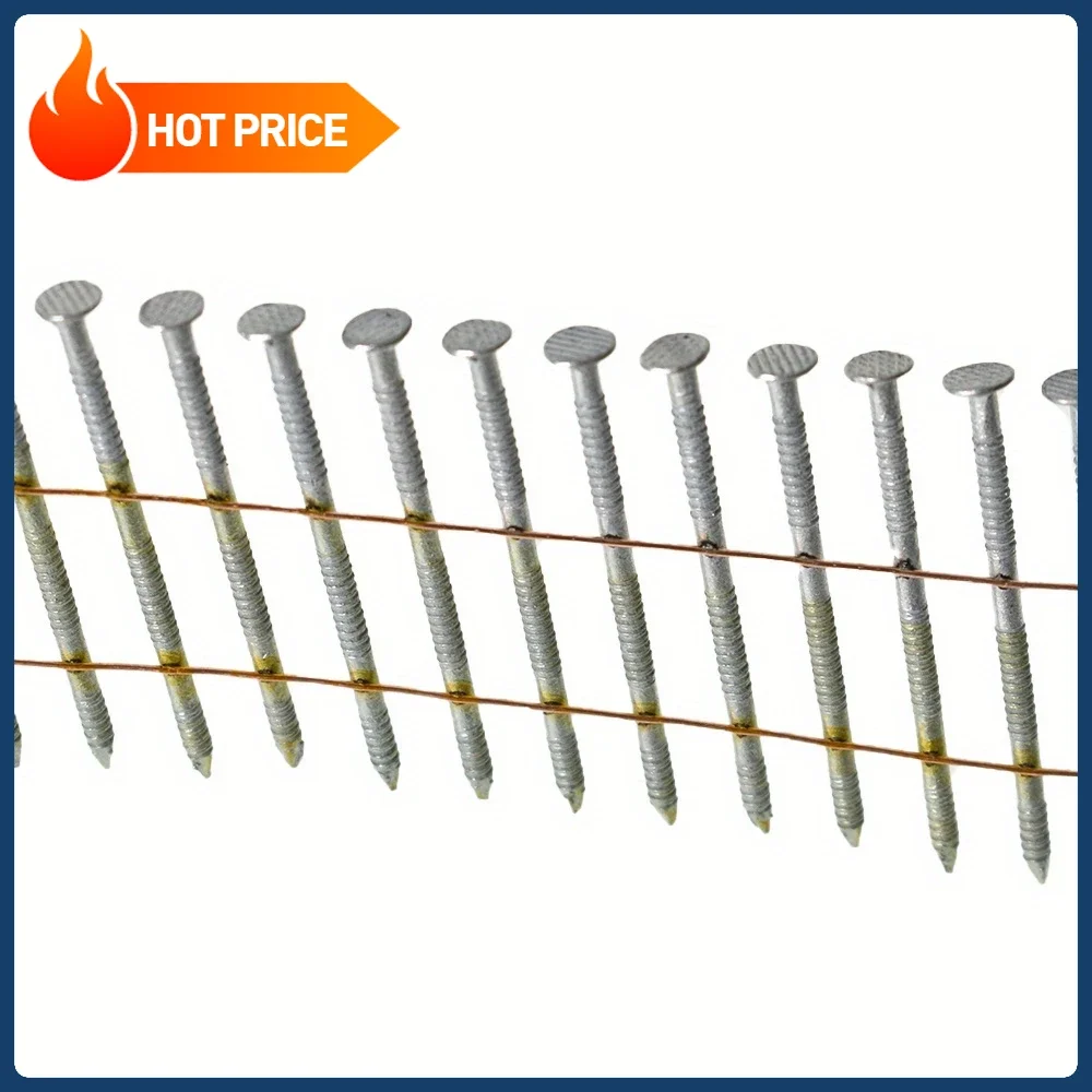 3600 peças 2 "x 0,092" 15 graus de cabeça redonda completa unhas novas