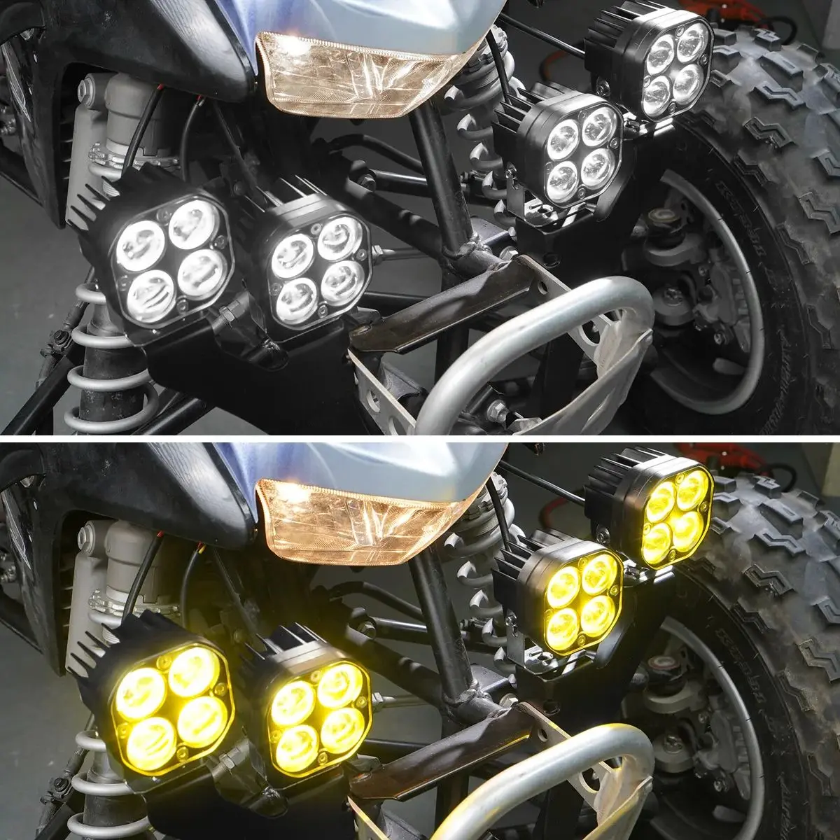 

TRX 450R Front Headlight 4PCS 3030 LED Chips ATV Head Light with Mounting Brackets Go Kart For Honda TRX450R TRX450ER 2006-2009