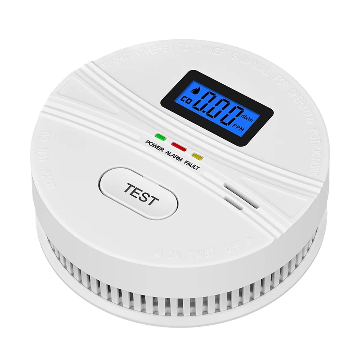 2 in 1 CO & Smoke Alarm,Carbon Monoxide Detectors,Smoke Detector,85DB in Alarm, for Home and Kitchen,LCD Screen,B