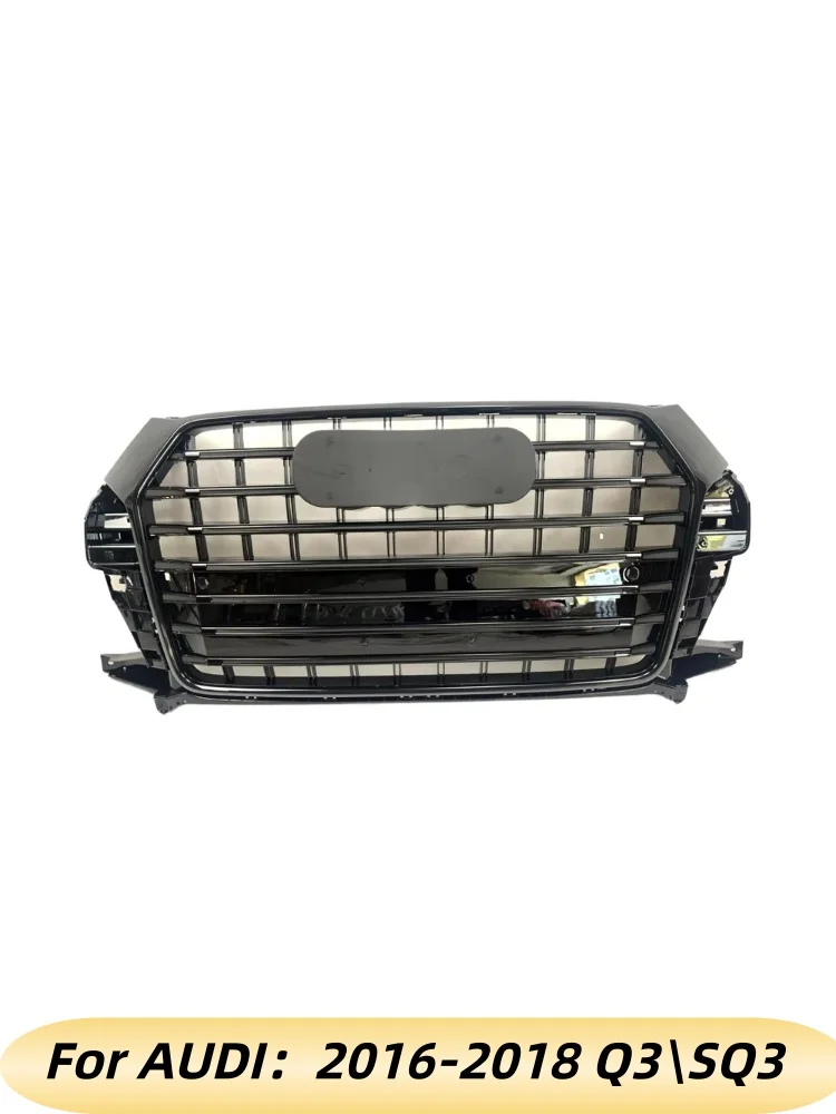 

Передняя решетка черного цвета из АБС-пластика для Audi Q3 2016 2017 2018, сменная внешняя часть в стиле SQ3