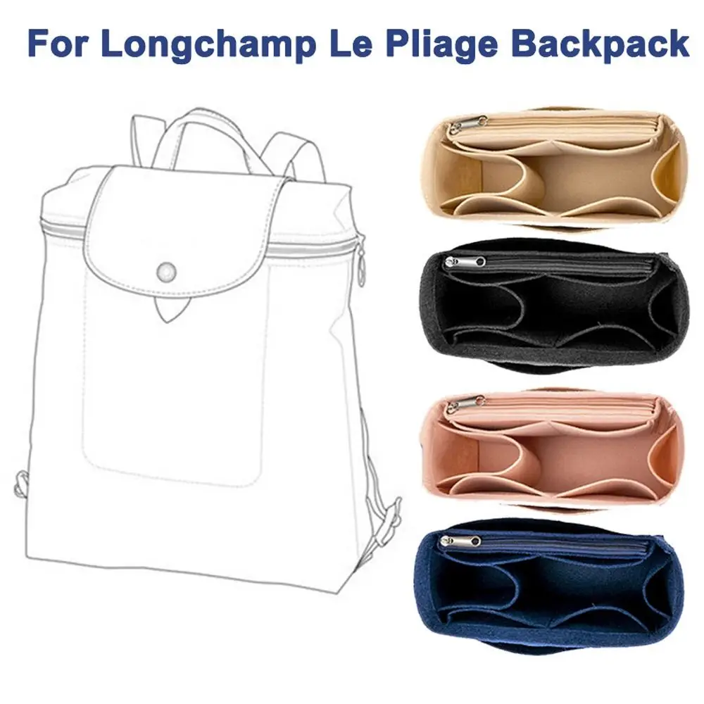 Bolsa de inserción de fieltro para Longchamp Le Pliage, organizador de bolsa suave, bolso interior, bolso de mano, monedero