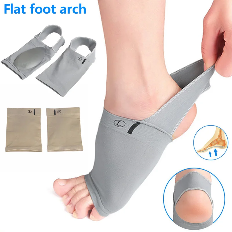 Flat Arch Support Insoles Plantar Fasciitis Heel Spurs Strap Foot Care Flat Feet Relieve Pain Insoles Socks Orthotic Insole Pad