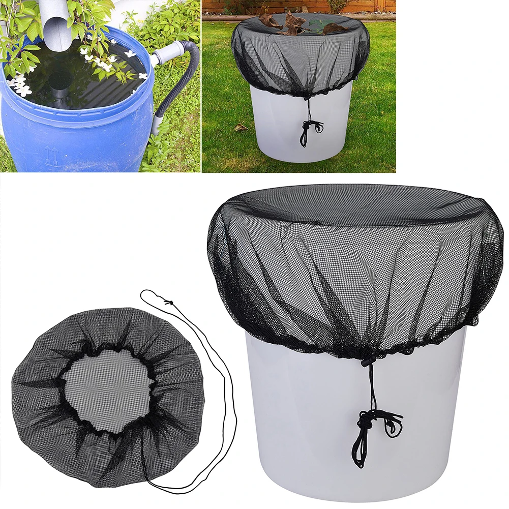 Mesh Cover For Rain Barrels Rain Barrel Diverter Kit With Adjustable Drawstring Fine Mesh Design Rain Barrel Netting Screen