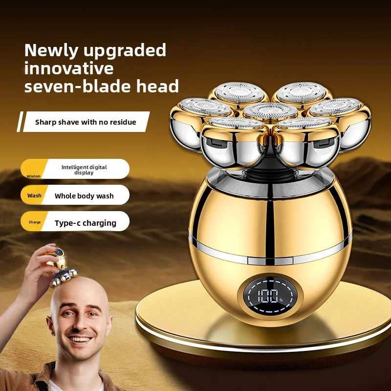 

Новая умная бритва N-in-1, 7-лезвие, электрическая бритва для мужчин, перезаряжаемый триммер