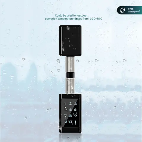 TTlock TThotel 블루투스 IP65 방수 스마트 전자 블 유로 실린더, 앱 잠금 해제, 터치 스크린 잠금 에어비앤비