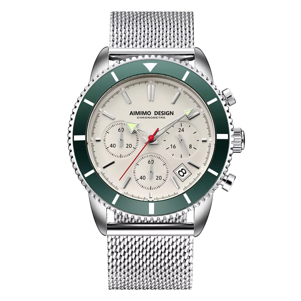 Men's Analog Quartz Chronograph Watch, Waterproof Design