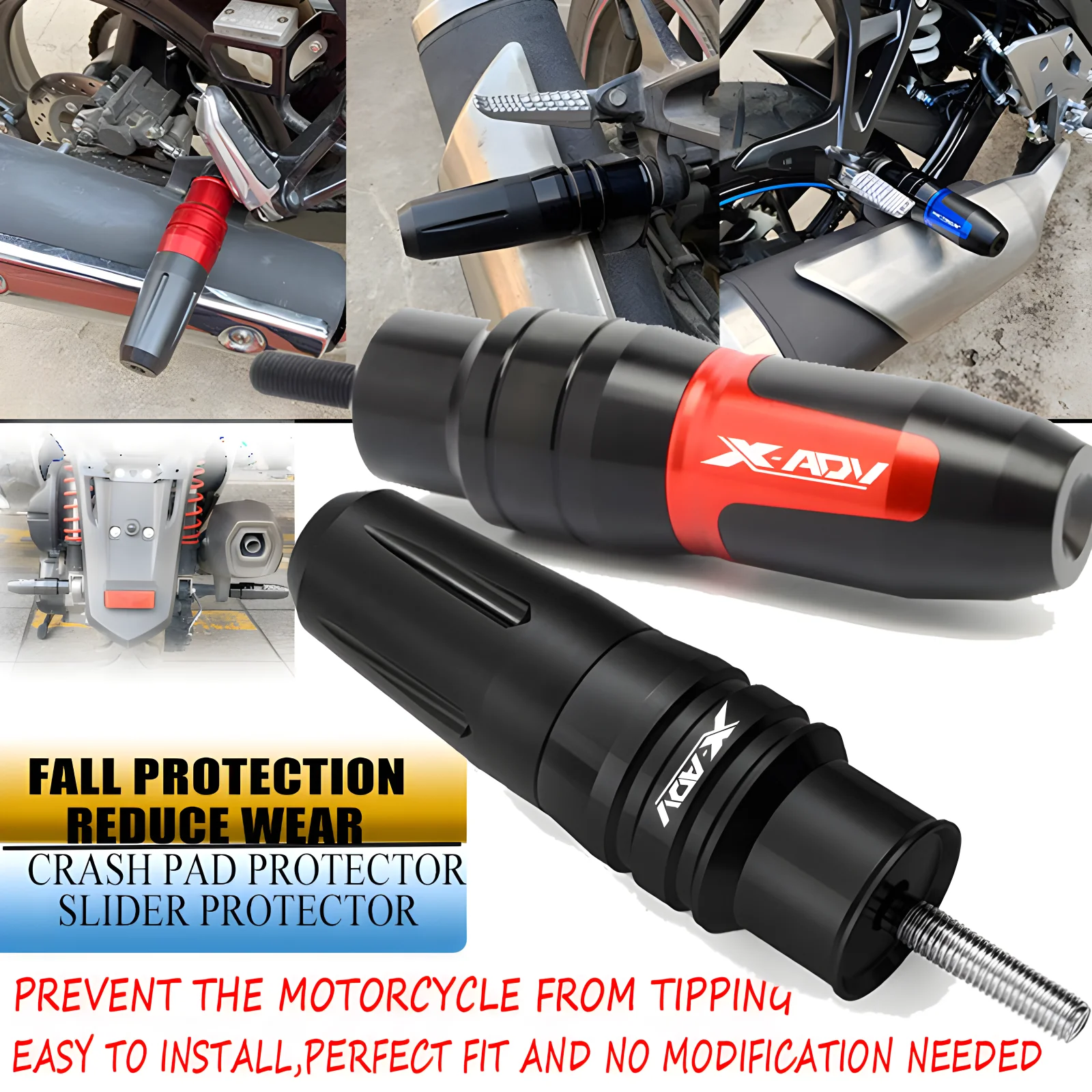 

For HONDA X-ADV750 X-ADV XADV 750 2019-2023 2022 2021 Motorcycle CNC Aluminum Exhaust Frame Sliders Crash Pads Falling Protector